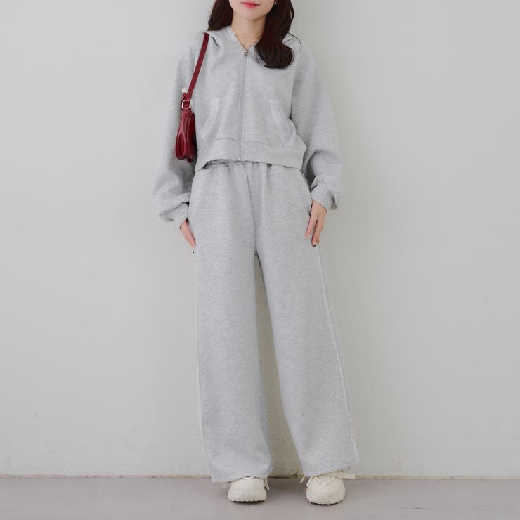 【セットアップ対応】丈の長さを選べる、レース使いジップアップパーカー | RMAF　NICE CLAUP / OLIVE des OLIVE | 詳細画像28 