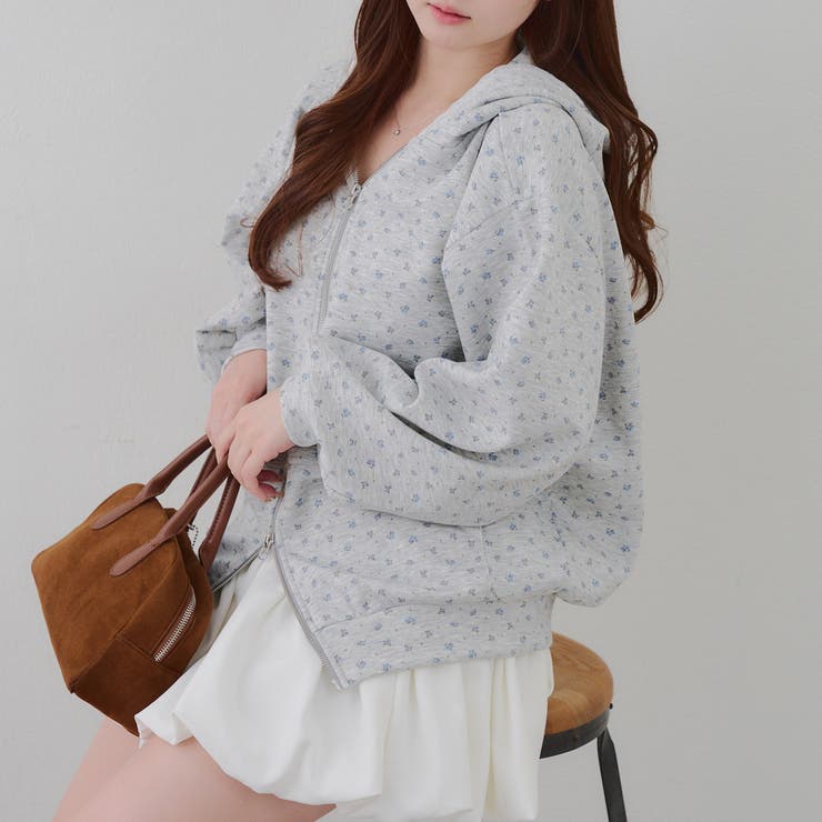 【セットアップ対応】丈の長さを選べる、レース使いジップアップパーカー | RMAF　NICE CLAUP / OLIVE des OLIVE | 詳細画像36 