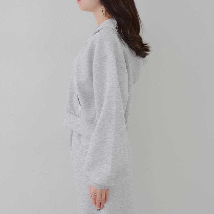 【セットアップ対応】丈の長さを選べる、レース使いジップアップパーカー | RMAF　NICE CLAUP / OLIVE des OLIVE | 詳細画像38 