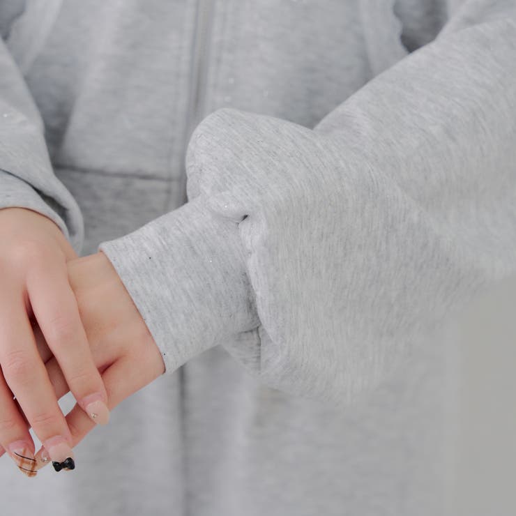 【セットアップ対応】丈の長さを選べる、レース使いジップアップパーカー | RMAF　NICE CLAUP / OLIVE des OLIVE | 詳細画像42 