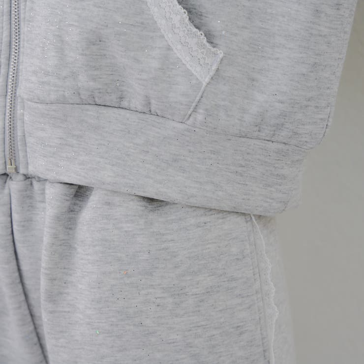 【セットアップ対応】丈の長さを選べる、レース使いジップアップパーカー | RMAF　NICE CLAUP / OLIVE des OLIVE | 詳細画像44 