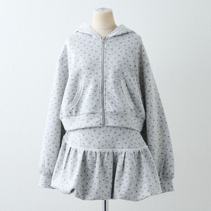 【セットアップ対応】丈の長さを選べる、レース使いジップアップパーカー | RMAF　NICE CLAUP / OLIVE des OLIVE | 詳細画像59 