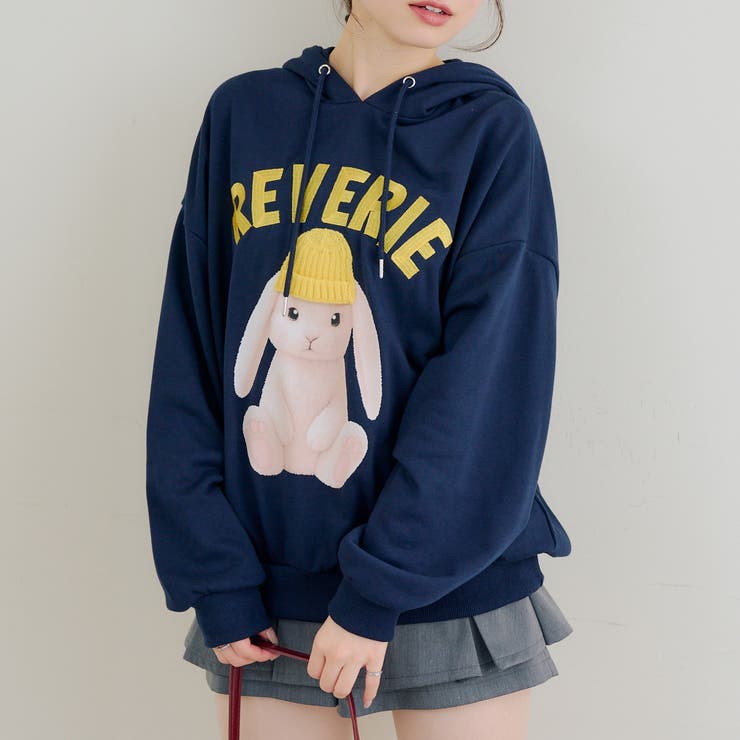 ネイビー | ニット帽ウサギパーカー | RMAF　NICE CLAUP / OLIVE des OLIVE