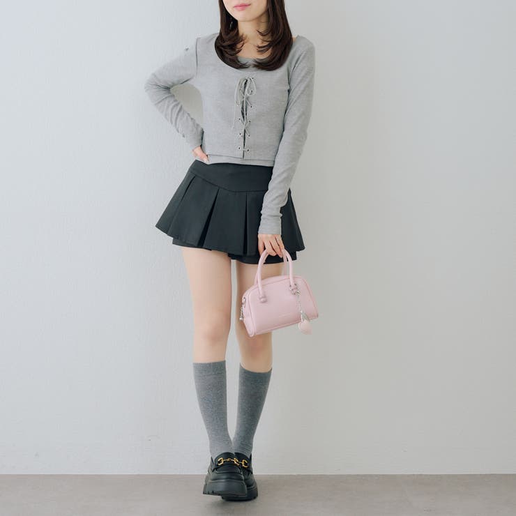 レースアップドッキング長袖Tシャツ | NICE CLAUP / OLIVE des OLIVE　OUTLET | 詳細画像10 