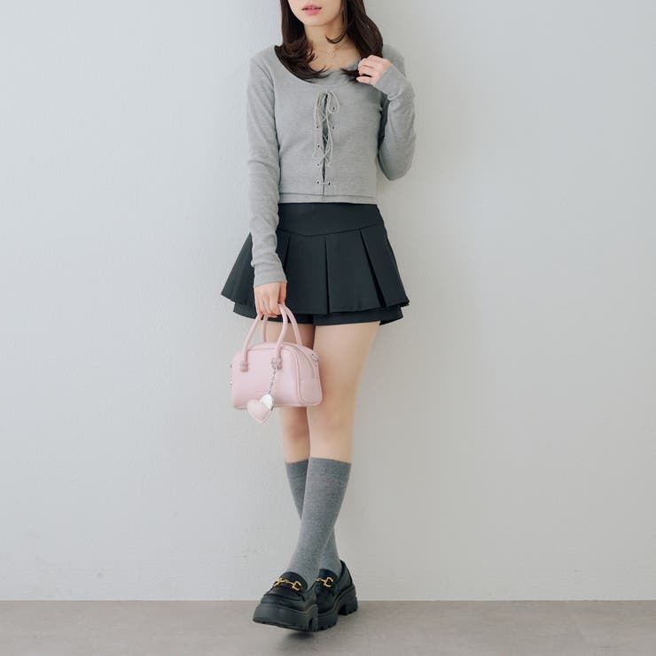 レースアップドッキング長袖Tシャツ | NICE CLAUP / OLIVE des OLIVE　OUTLET | 詳細画像13 