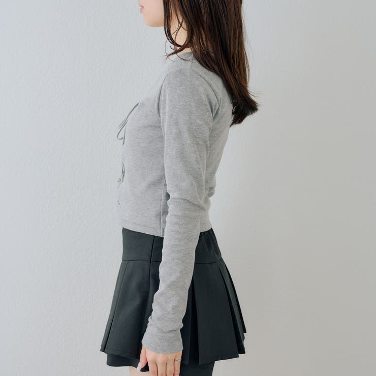 レースアップドッキング長袖Tシャツ | NICE CLAUP / OLIVE des OLIVE　OUTLET | 詳細画像33 