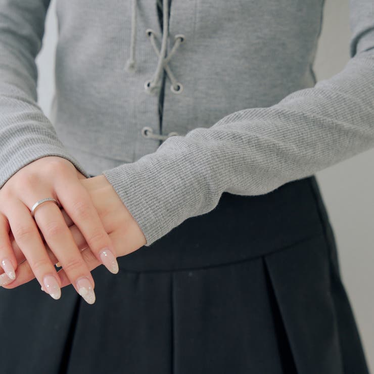 レースアップドッキング長袖Tシャツ | NICE CLAUP / OLIVE des OLIVE　OUTLET | 詳細画像36 