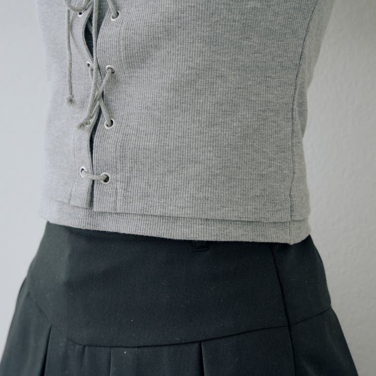 レースアップドッキング長袖Tシャツ | NICE CLAUP / OLIVE des OLIVE　OUTLET | 詳細画像37 