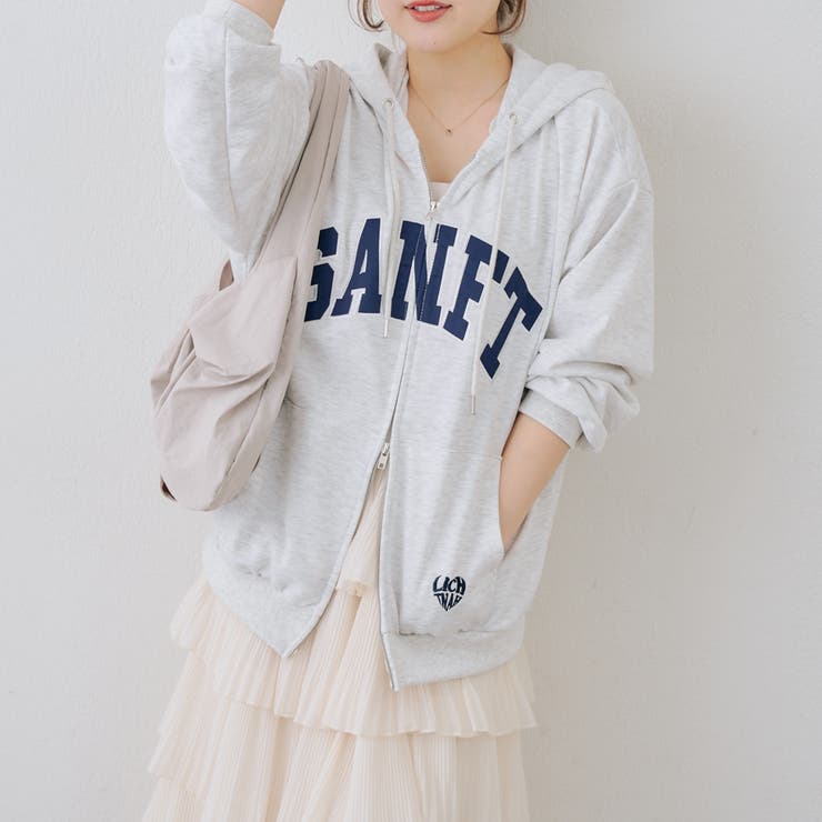 オートミール | BIGロゴジップパーカー | NICE CLAUP / OLIVE des OLIVE　OUTLET