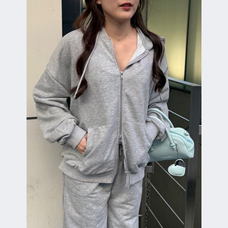 【セットアップ対応】キラキラスウェットジップパーカー | NICE CLAUP / OLIVE des OLIVE　OUTLET | 詳細画像6 