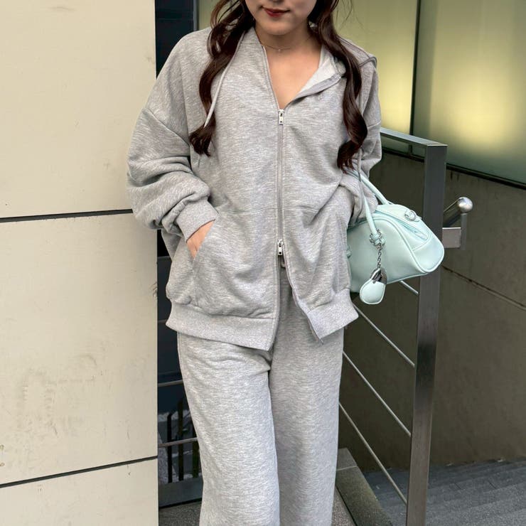 【セットアップ対応】キラキラスウェットジップパーカー | NICE CLAUP / OLIVE des OLIVE　OUTLET | 詳細画像7 