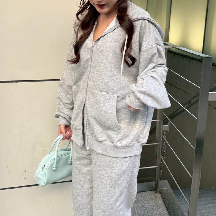 【セットアップ対応】キラキラスウェットジップパーカー | NICE CLAUP / OLIVE des OLIVE　OUTLET | 詳細画像8 