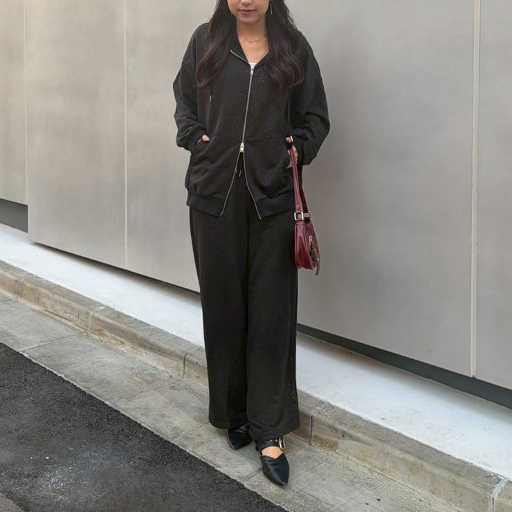 【セットアップ対応】キラキラスウェットジップパーカー | NICE CLAUP / OLIVE des OLIVE　OUTLET | 詳細画像21 