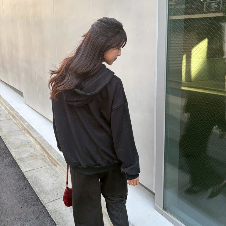 【セットアップ対応】キラキラスウェットジップパーカー | NICE CLAUP / OLIVE des OLIVE　OUTLET | 詳細画像22 