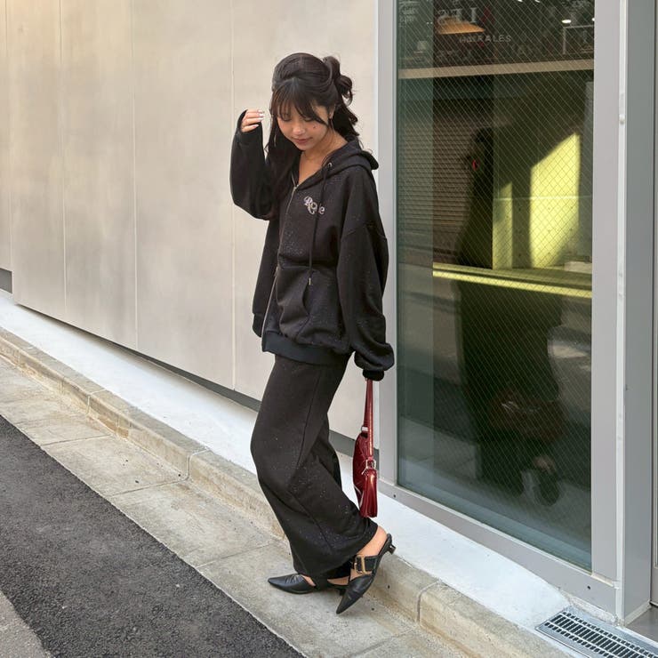 【セットアップ対応】キラキラスウェットジップパーカー | NICE CLAUP / OLIVE des OLIVE　OUTLET | 詳細画像23 