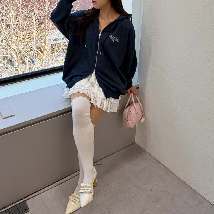 【セットアップ対応】キラキラスウェットジップパーカー | NICE CLAUP / OLIVE des OLIVE　OUTLET | 詳細画像38 