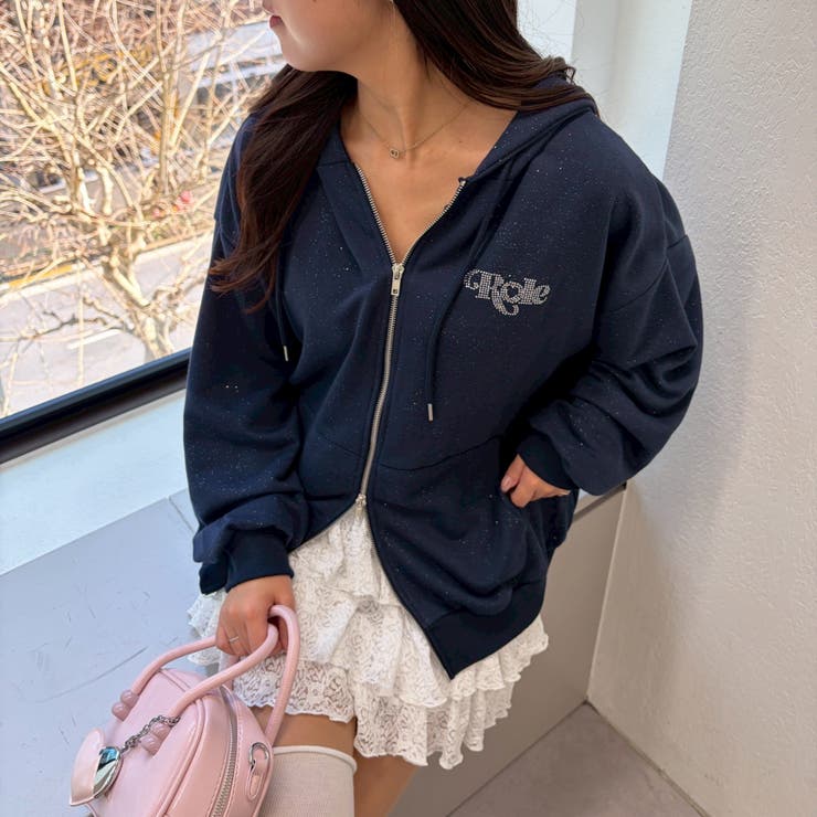 【セットアップ対応】キラキラスウェットジップパーカー | NICE CLAUP / OLIVE des OLIVE　OUTLET | 詳細画像41 