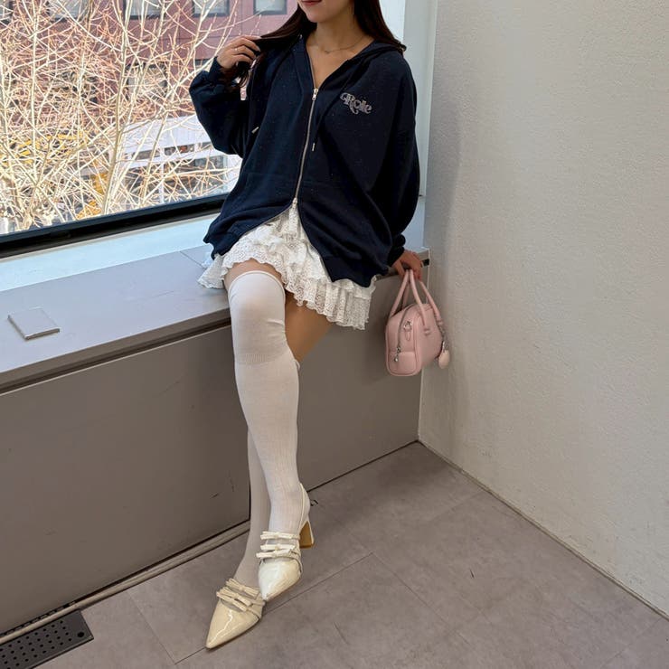 【セットアップ対応】キラキラスウェットジップパーカー | NICE CLAUP / OLIVE des OLIVE　OUTLET | 詳細画像44 