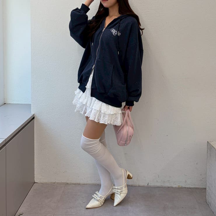 【セットアップ対応】キラキラスウェットジップパーカー | NICE CLAUP / OLIVE des OLIVE　OUTLET | 詳細画像45 