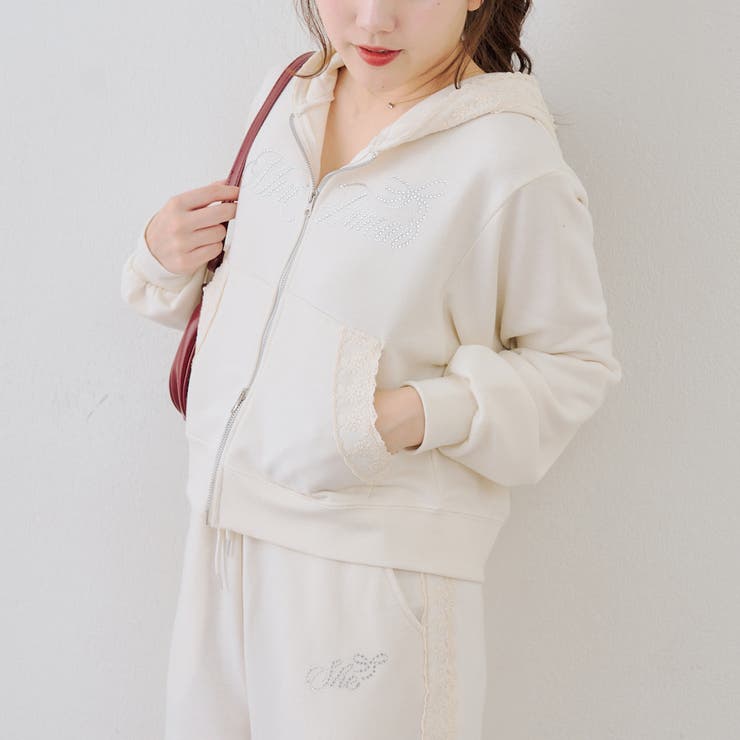 【セットアップ対応】レース付ジップパーカー | RMAF　NICE CLAUP / OLIVE des OLIVE | 詳細画像14 