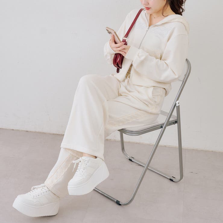 【セットアップ対応】レース付ジップパーカー | RMAF　NICE CLAUP / OLIVE des OLIVE | 詳細画像17 