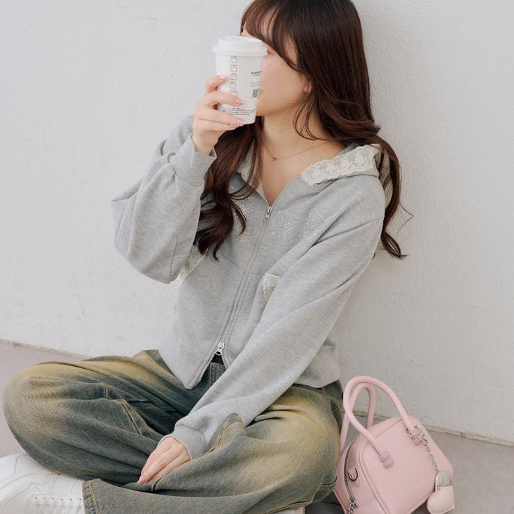 【セットアップ対応】レース付ジップパーカー | RMAF　NICE CLAUP / OLIVE des OLIVE | 詳細画像22 