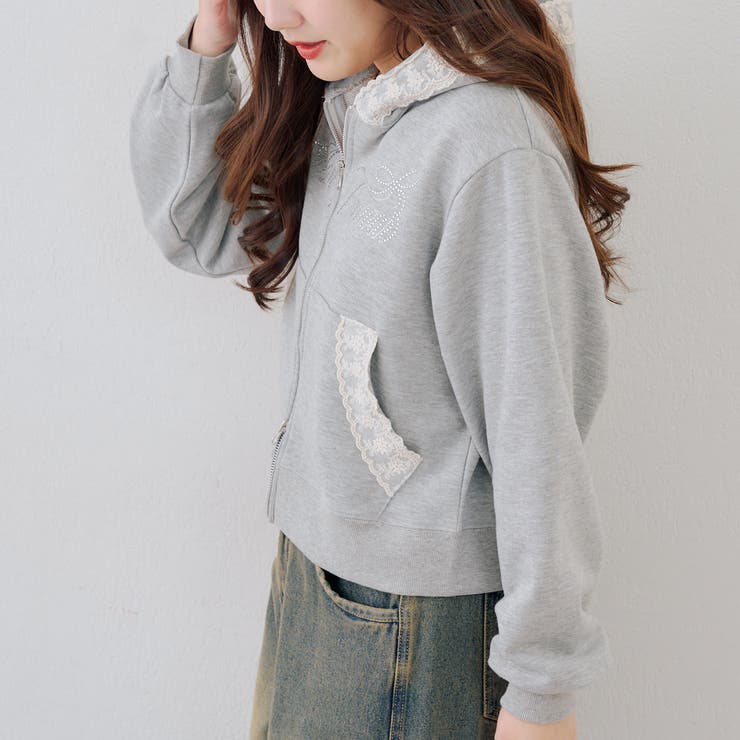 【セットアップ対応】レース付ジップパーカー | RMAF　NICE CLAUP / OLIVE des OLIVE | 詳細画像25 