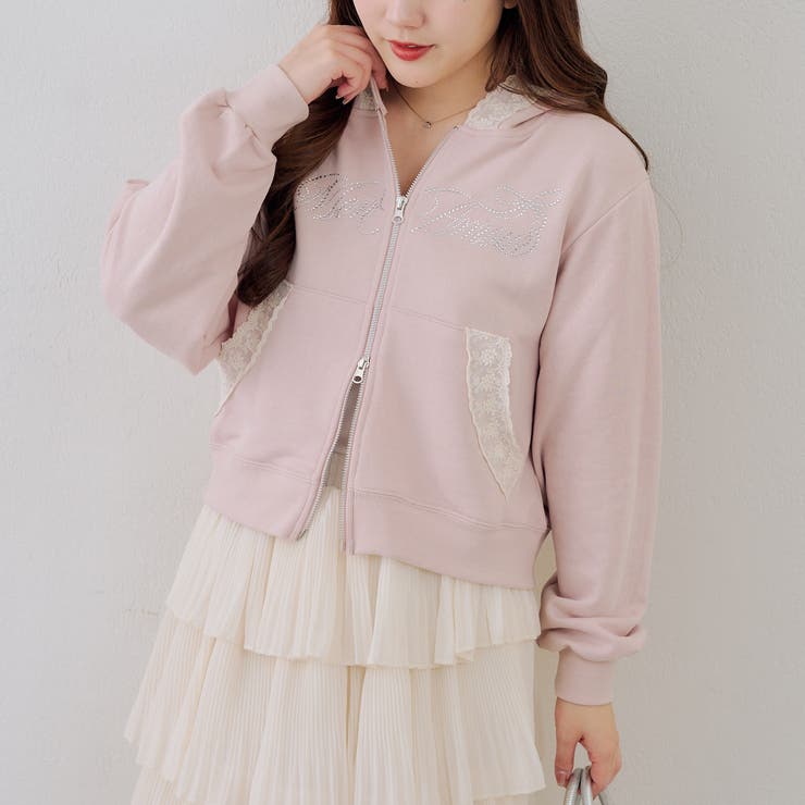 【セットアップ対応】レース付ジップパーカー | RMAF　NICE CLAUP / OLIVE des OLIVE | 詳細画像3 