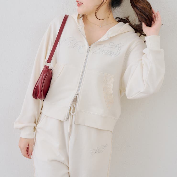 オフ | 【セットアップ対応】レース付ジップパーカー | RMAF　NICE CLAUP / OLIVE des OLIVE