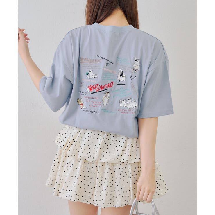 オバケ刺繍Tシャツ | NICE CLAUP / OLIVE des OLIVE　OUTLET | 詳細画像13 