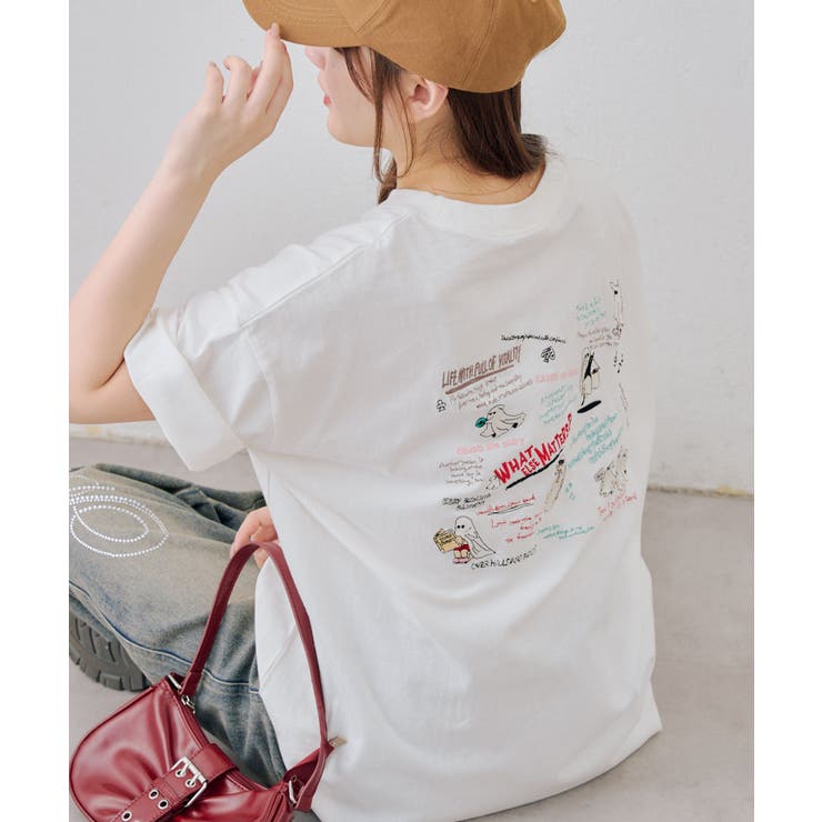 オフ | オバケ刺繍Tシャツ | NICE CLAUP / OLIVE des OLIVE　OUTLET