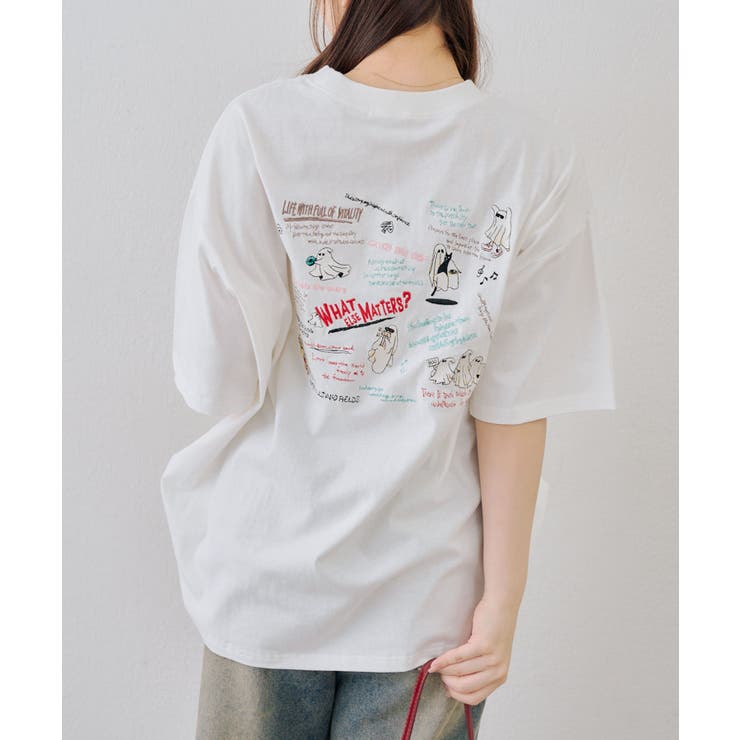 オバケ刺繍Tシャツ | NICE CLAUP / OLIVE des OLIVE　OUTLET | 詳細画像5 