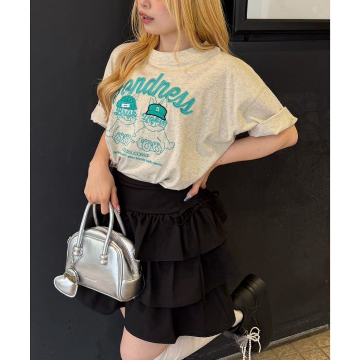 オートミール | ウサギニット帽Tシャツ | NICE CLAUP / OLIVE des OLIVE　OUTLET