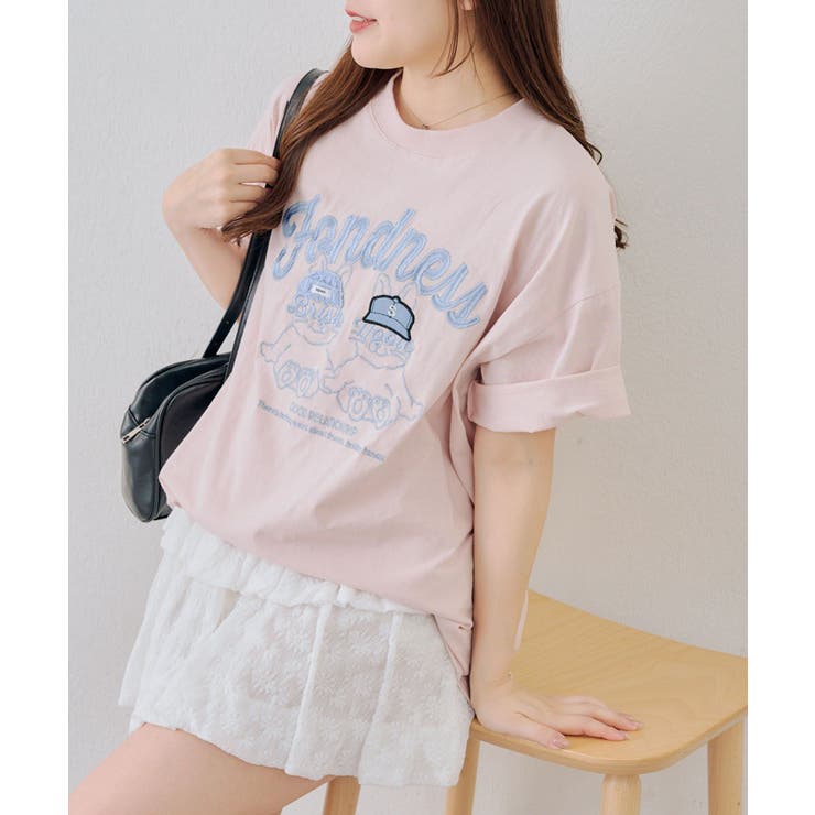 ピンク | ウサギニット帽Tシャツ | NICE CLAUP / OLIVE des OLIVE　OUTLET