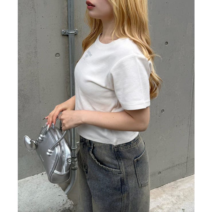 ラインストーンワンポイントTシャツ | NICE CLAUP / OLIVE des OLIVE　OUTLET | 詳細画像10 