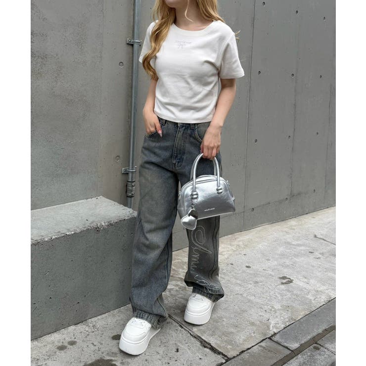 ラインストーンワンポイントTシャツ | NICE CLAUP / OLIVE des OLIVE　OUTLET | 詳細画像12 