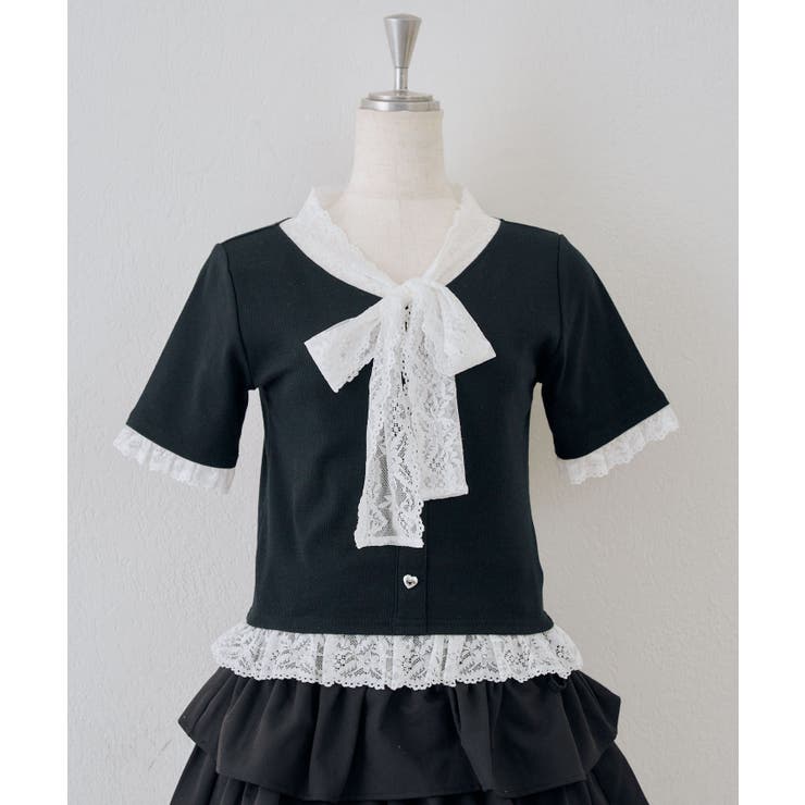 レースリボン付テレコプルオーバー | NICE CLAUP / OLIVE des OLIVE　OUTLET | 詳細画像19 