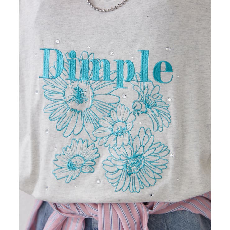 花刺繍×ラインストーンTシャツ | NICE CLAUP / OLIVE des OLIVE　OUTLET | 詳細画像4 