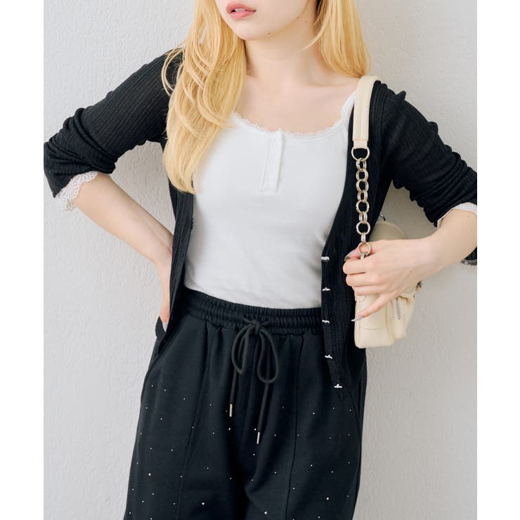 ヘンリーレース付キャミ | NICE CLAUP / OLIVE des OLIVE　OUTLET | 詳細画像2 