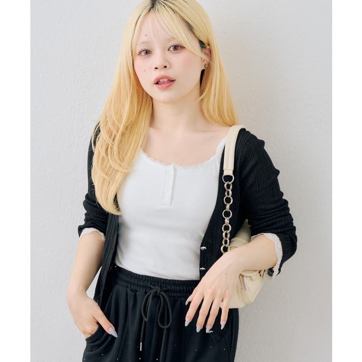 ヘンリーレース付キャミ | NICE CLAUP / OLIVE des OLIVE　OUTLET | 詳細画像3 