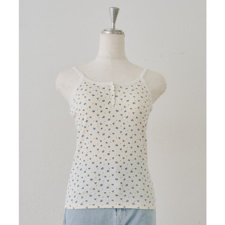 花柄 | ヘンリーレース付キャミ | NICE CLAUP / OLIVE des OLIVE　OUTLET