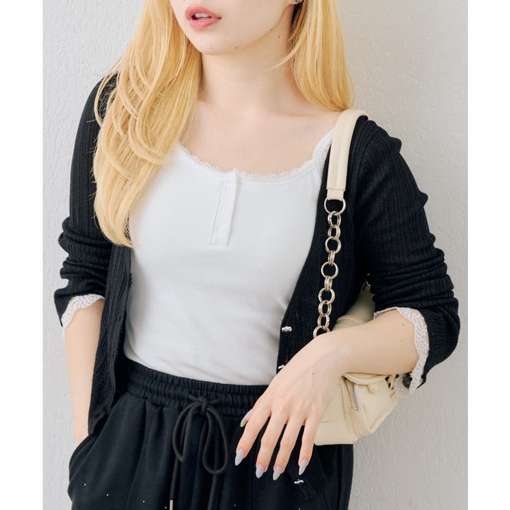 オフ | ヘンリーレース付キャミ | NICE CLAUP / OLIVE des OLIVE　OUTLET