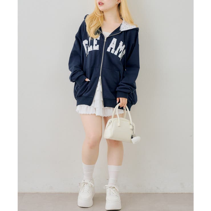 配色BIGロゴZIPパーカー | NICE CLAUP / OLIVE des OLIVE　OUTLET | 詳細画像10 