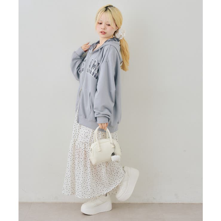 配色BIGロゴZIPパーカー[品番：NCLW0018296]｜NICE CLAUP / OLIVE des