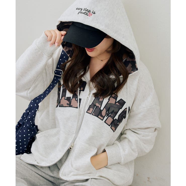 配色BIGロゴZIPパーカー | NICE CLAUP / OLIVE des OLIVE　OUTLET | 詳細画像20 