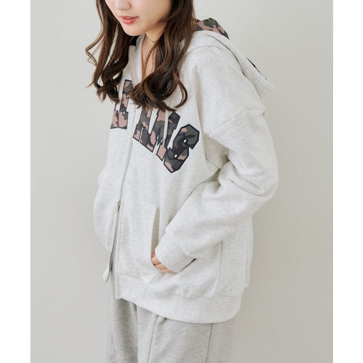 配色BIGロゴZIPパーカー | NICE CLAUP / OLIVE des OLIVE　OUTLET | 詳細画像23 