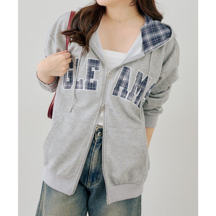 配色BIGロゴZIPパーカー | NICE CLAUP / OLIVE des OLIVE　OUTLET | 詳細画像29 