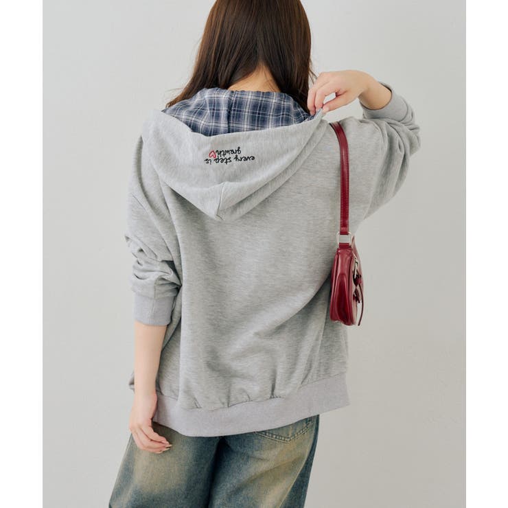 配色BIGロゴZIPパーカー | NICE CLAUP / OLIVE des OLIVE　OUTLET | 詳細画像30 
