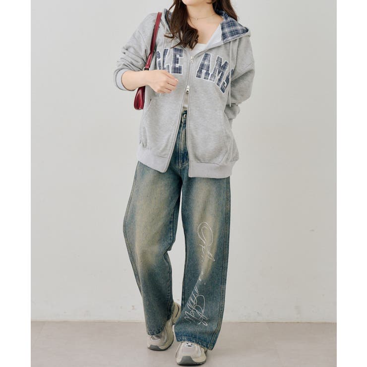 配色BIGロゴZIPパーカー | NICE CLAUP / OLIVE des OLIVE　OUTLET | 詳細画像31 
