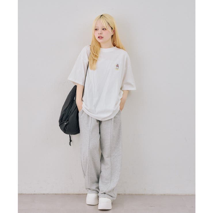 わちゃわちゃウサギ ビッグTシャツ | NICE CLAUP / OLIVE des OLIVE　OUTLET | 詳細画像3 